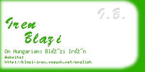 iren blazi business card